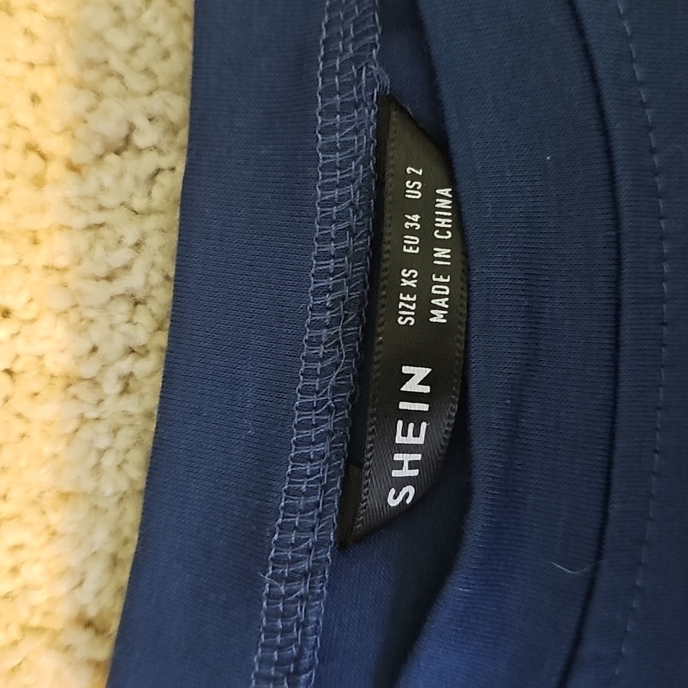 Navy Blue Drawstring Top - Picture 2 of 4